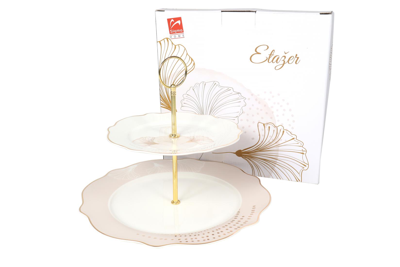 Sigma Porcelan etažer JH-CAKE2-GINKO