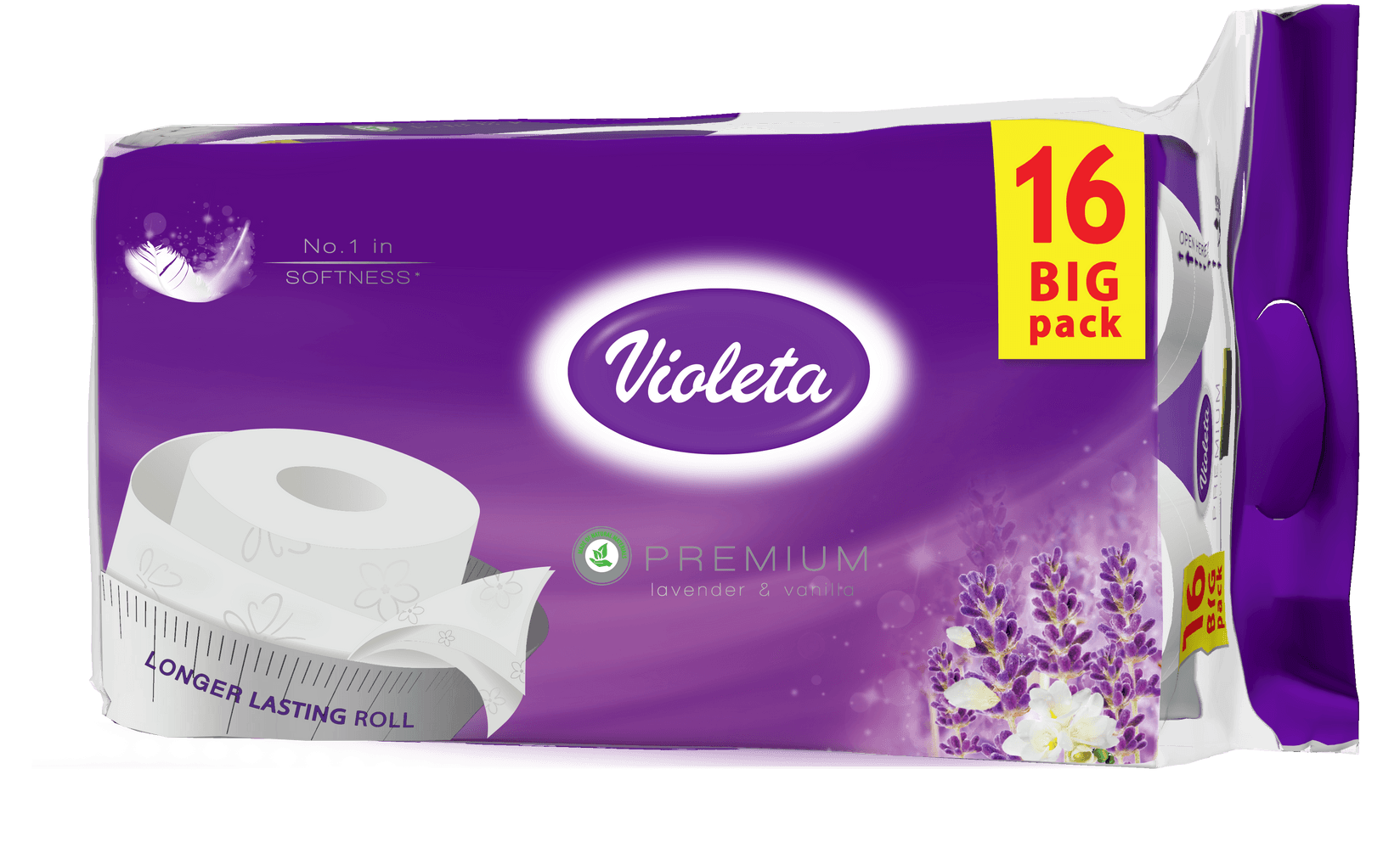 VIOLETA Premium toalet papir, Lavanda, 16/1