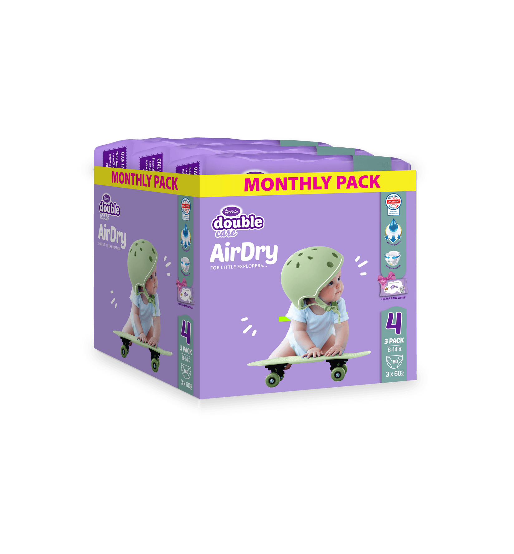 Violeta Pelene Air Dry Maxi 4 montly, 180 komada