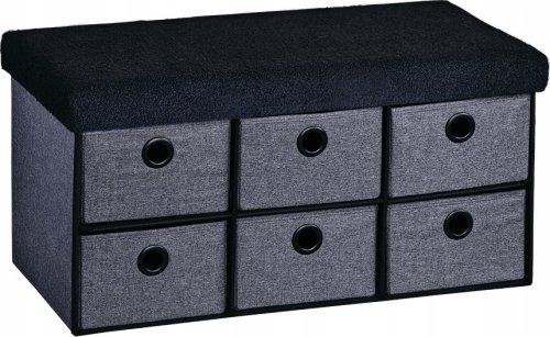 Kesper Tabure sa kutijama za odlaganje 76x38x38cm, Tamnosivo