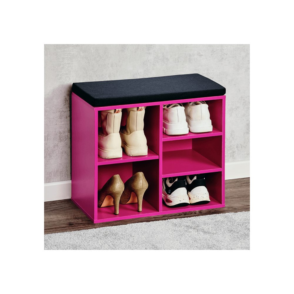 Kesper Mini cipelarnik sa jastukom za sedenje KSP15964, 51,5x48x29,5 cm, Roze