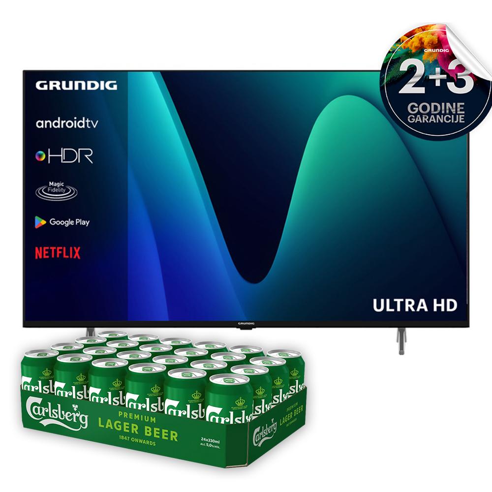 Selected image for GRUNDIG Televizor 75GHU7800B, 75", Smart, LED + Carlsberg Pivo, 24 limenke