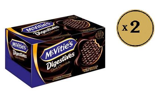 McVitie's Keks Digestives Crna čokolada 200g, carton pack, 2 komada