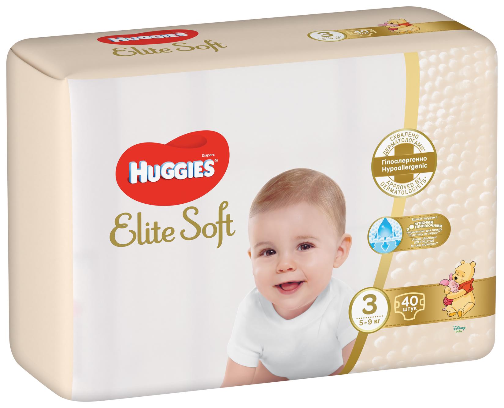 Selected image for HUGGIES Elite Soft Jumbo 3 Pelene, 5-9 kg, 40/1