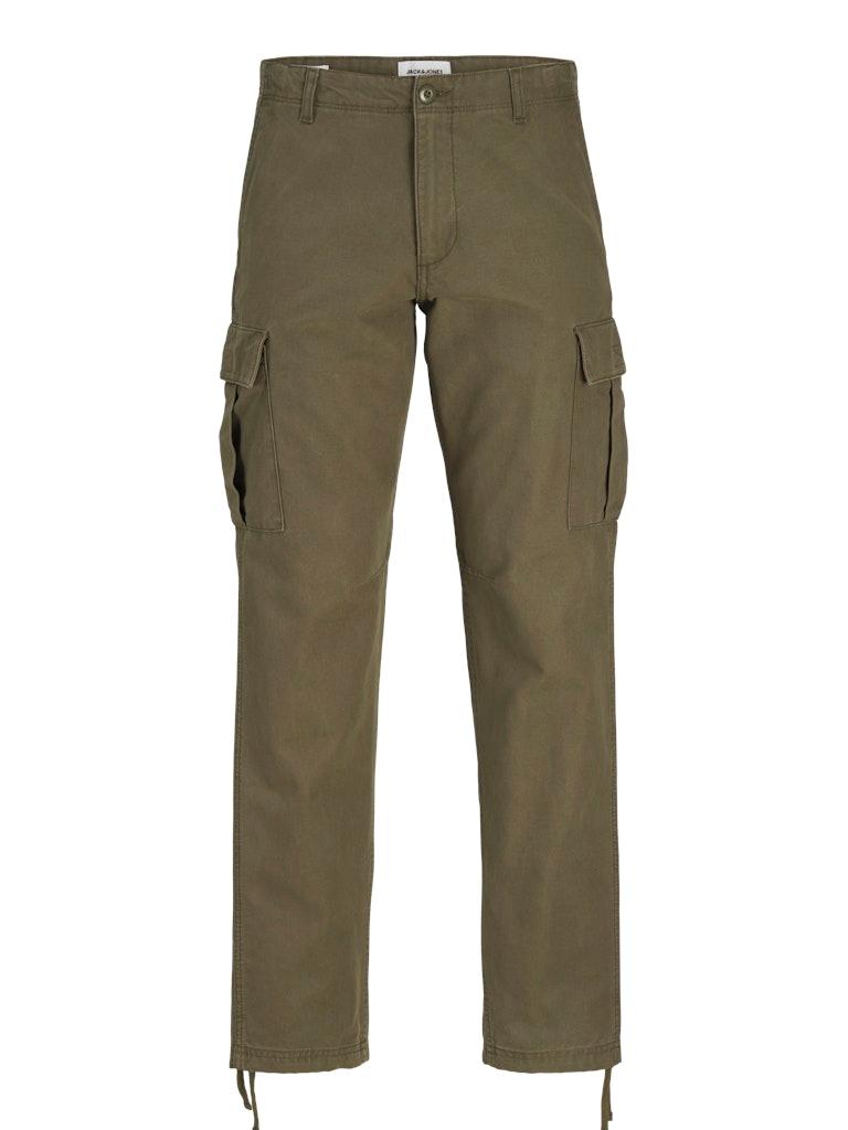 JACK & JONES Muške pantalone KANE 12258150, Maslinaste