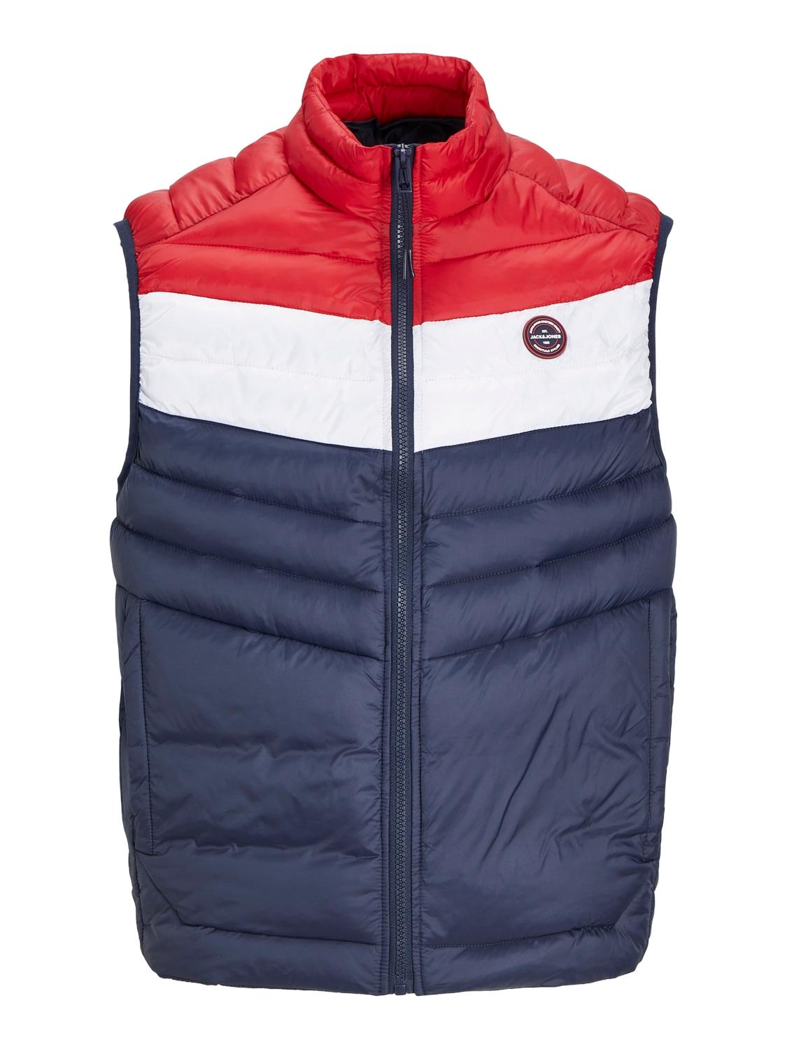 JACK & JONES Muški prsluk 12258457, Teget-crveni
