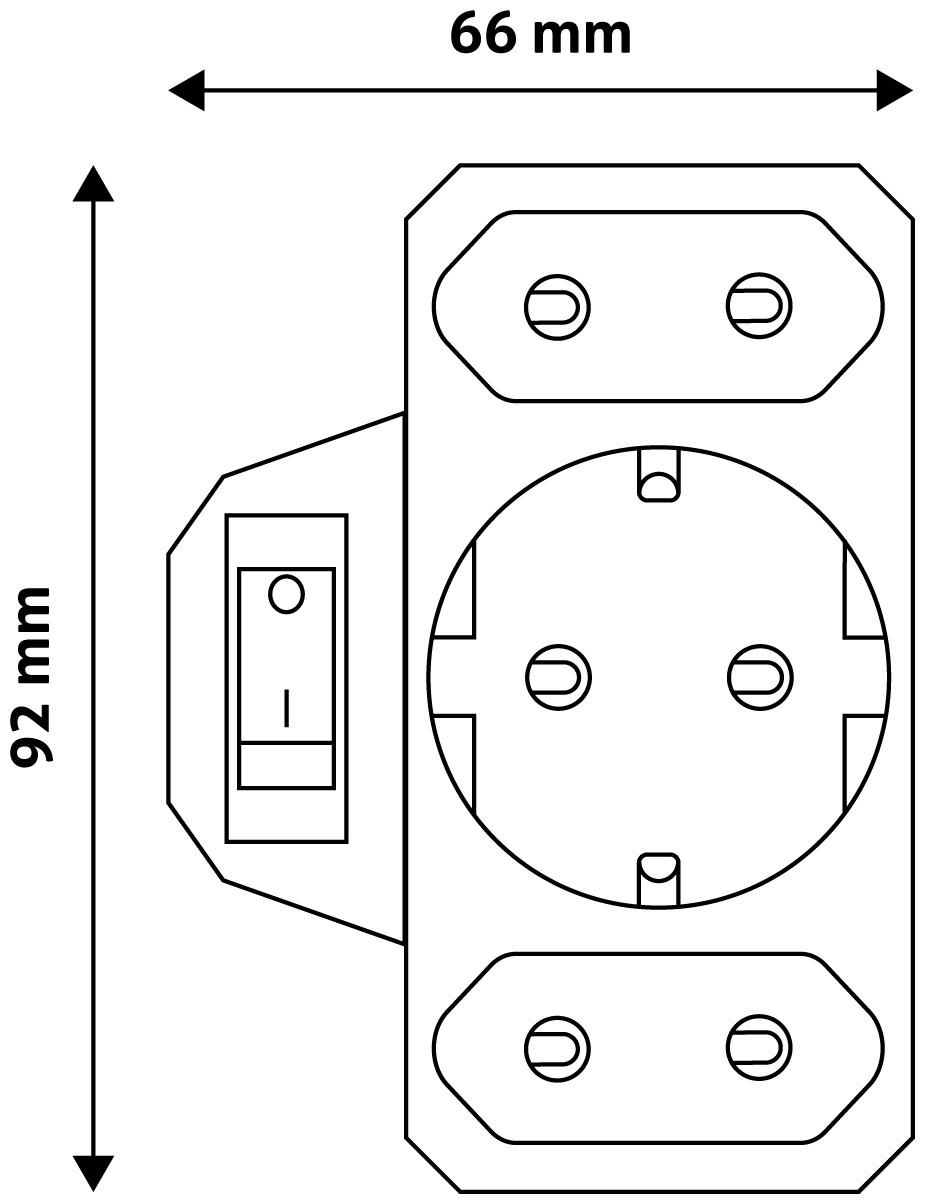 Selected image for ENTAC Trostruki razvodnik sa prekidačem uzemljen beli