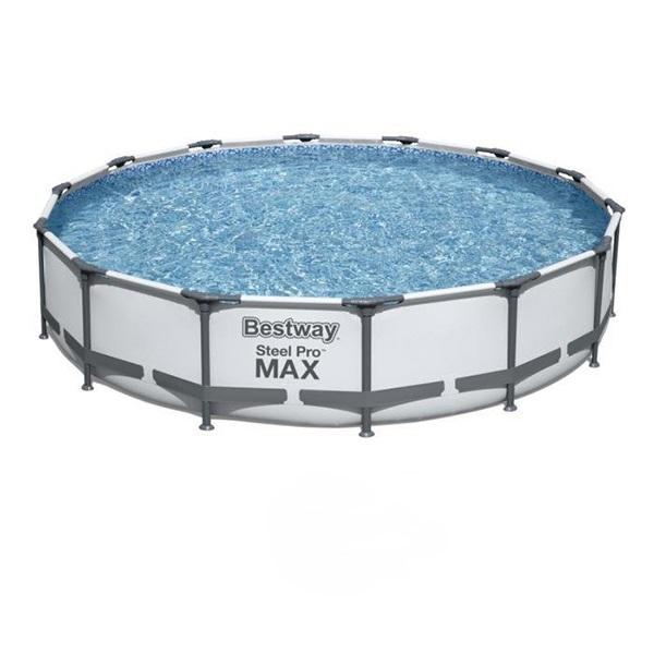 BESTWAY Bazen za dvorište 427x84 cm Steel Pro Max sivi