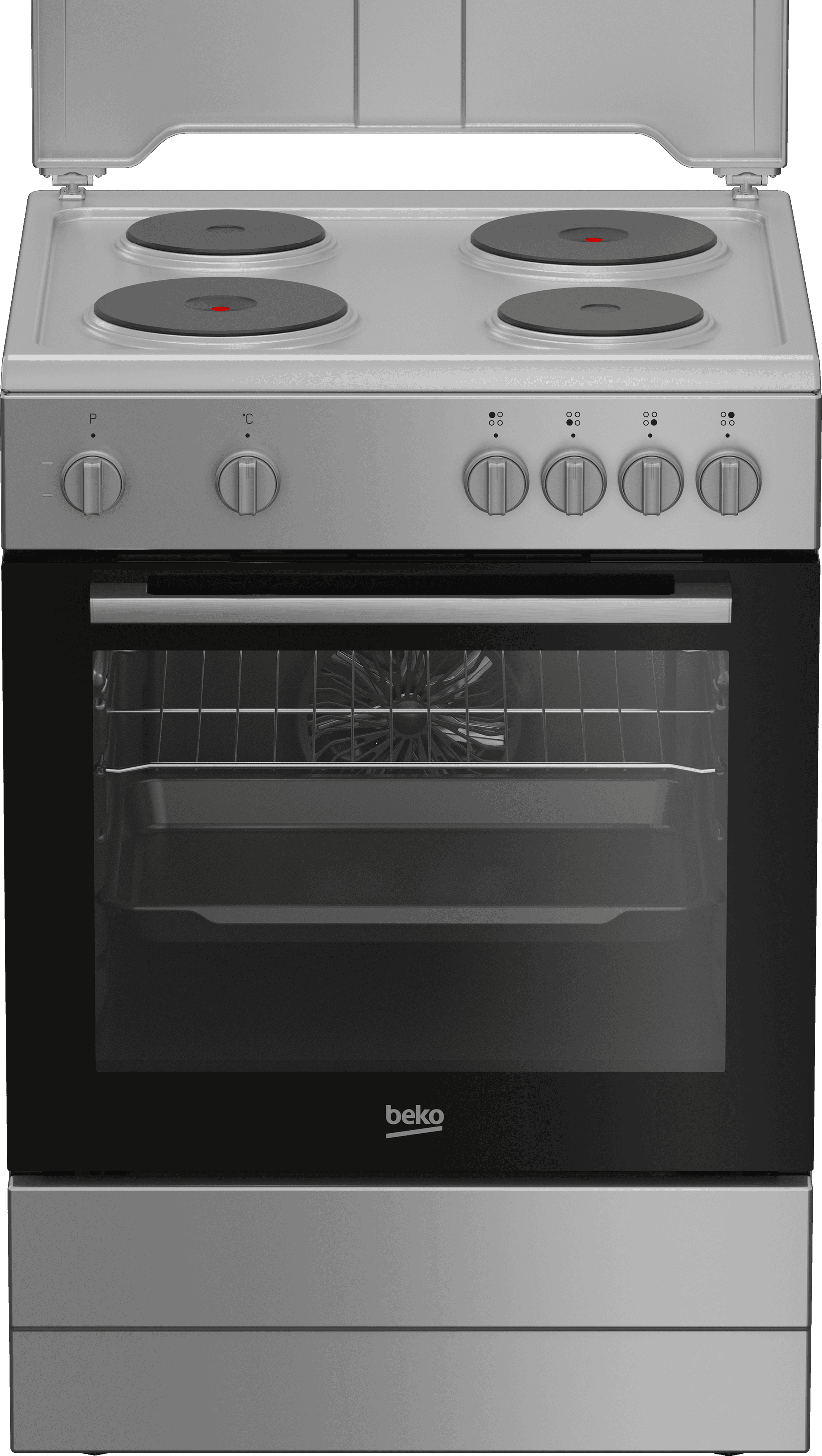 Beko Električni šporet FBE66000DS, 66l, Srebrne boje