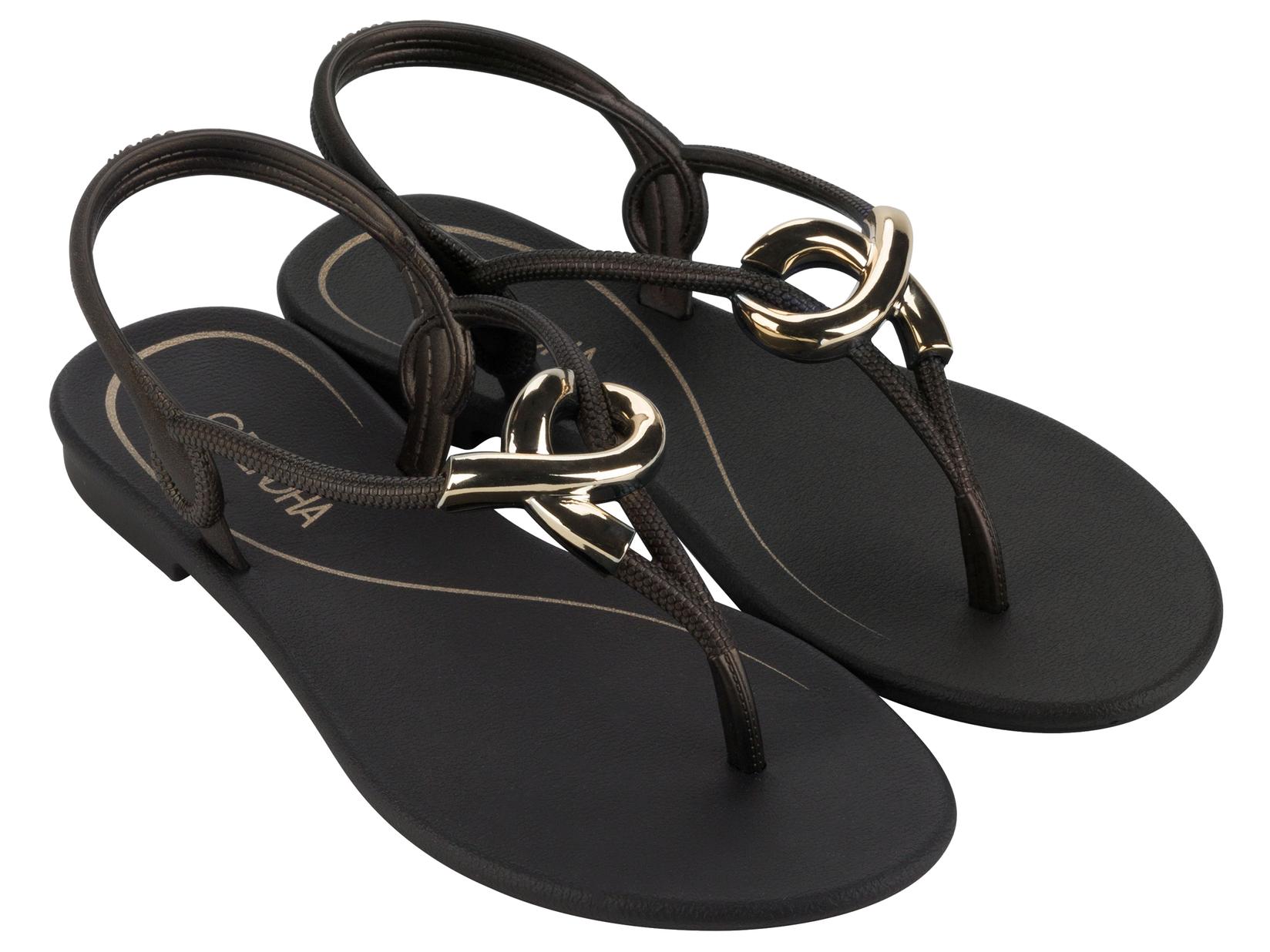 Grendha Ženske sandale 18869-AT686, Cacau Enlace Sand Ad, Crne