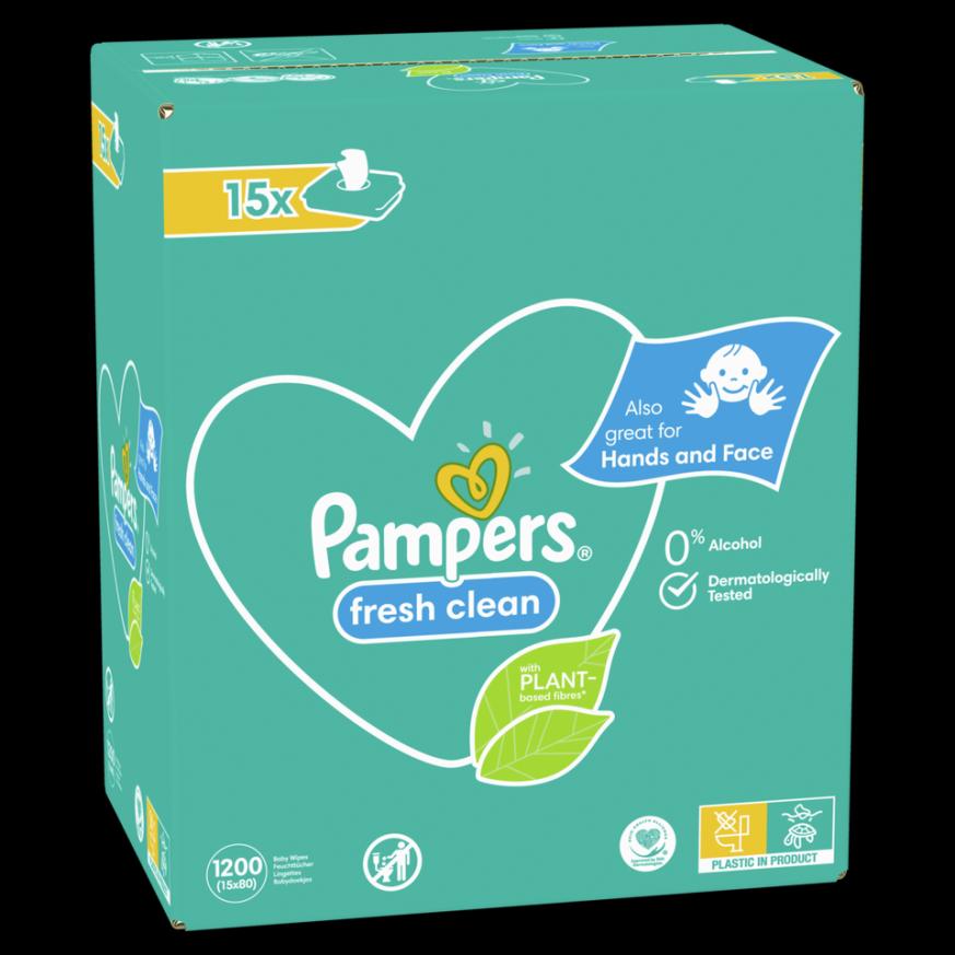 Pampers Maramice Fresh clean, 15X80 komada
