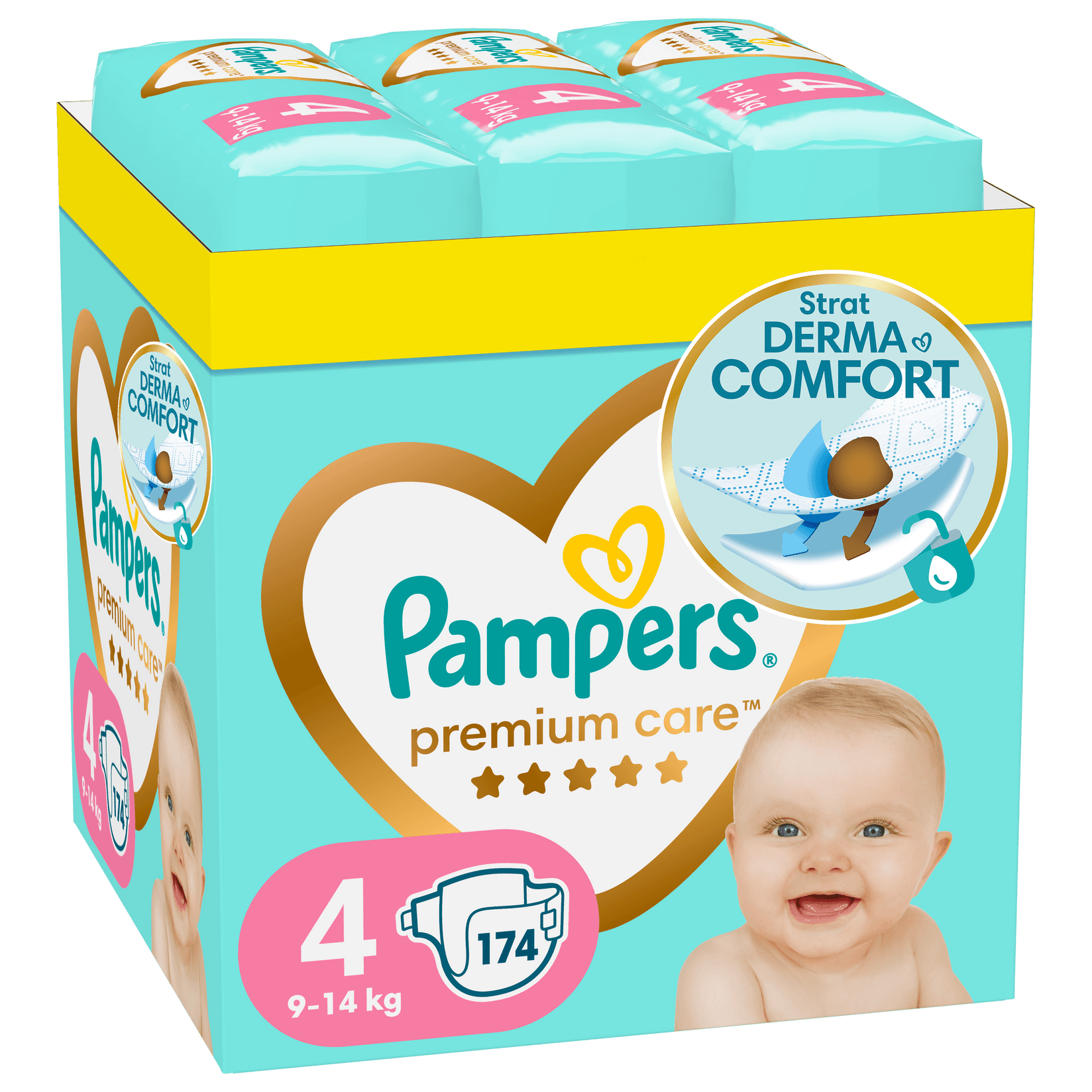 Pampers Pelene Premium Care 4, Monthly, 9-14 kg, 174/1