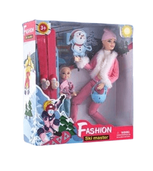 HK MINI Lutka sa devojčicom i skijama