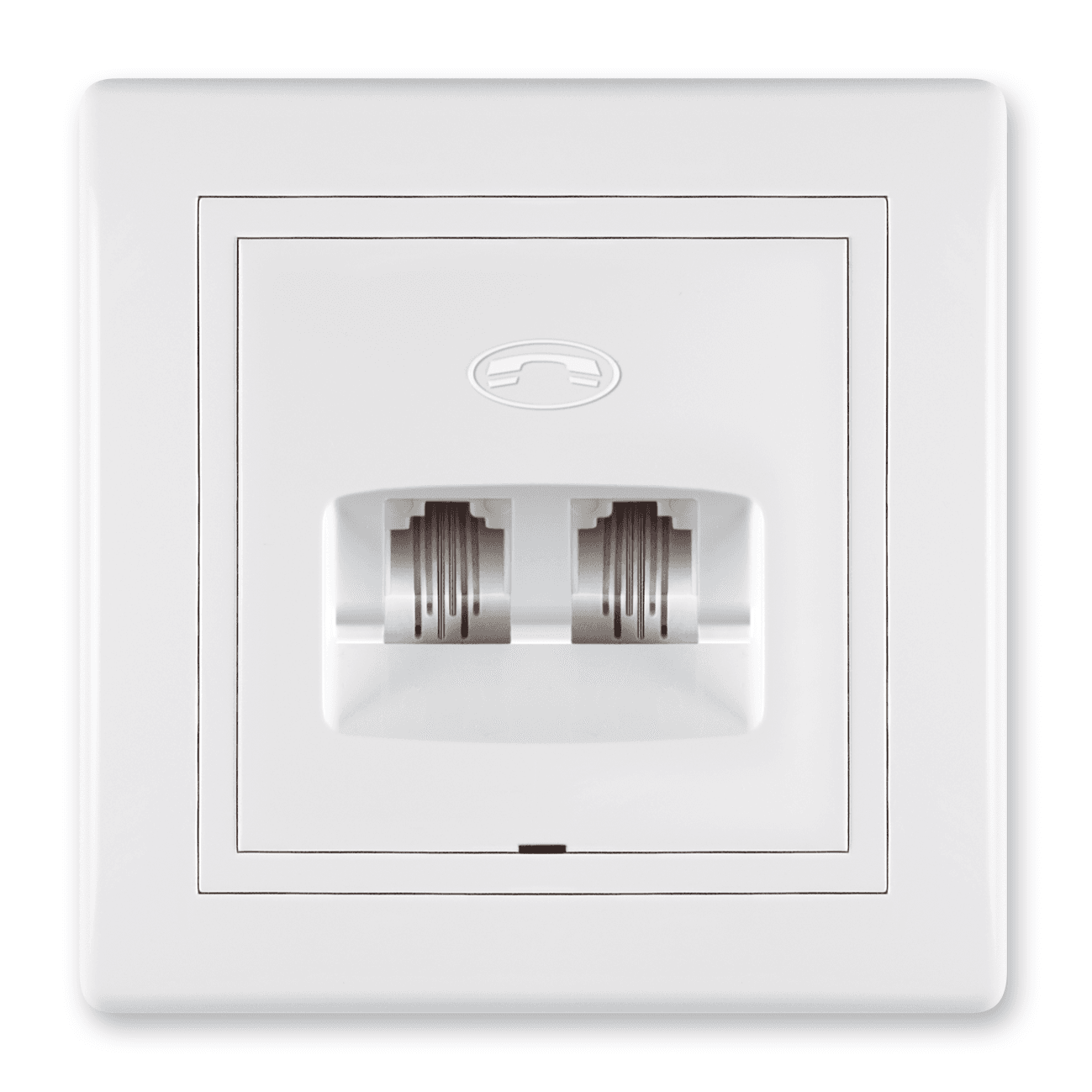 ALING-CONEL Telefonska priključnica PRESTIGE 2xRJ12 6/4 b/m bela