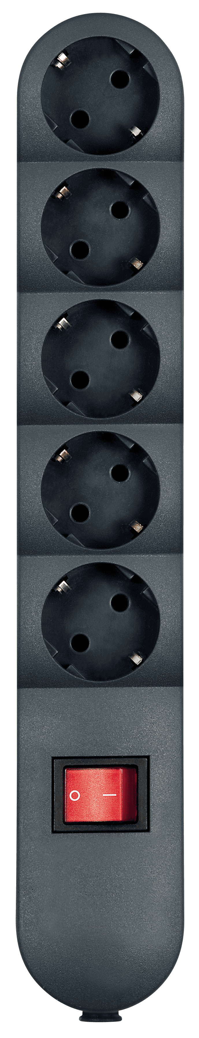 Selected image for ALING-CONEL Prenosna priključnica petostruka sa sklopkom bez kabla antracit