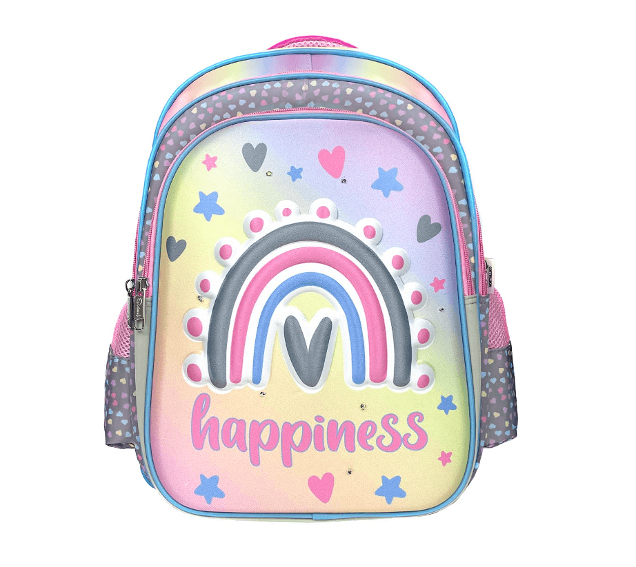 S-Cool Ranac za devojčice sa led lampicama 3D Eva Happiness SC2314, Šareni