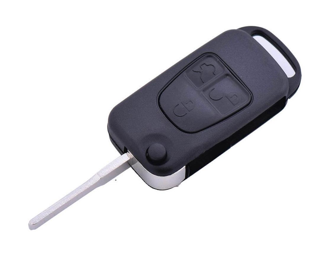 CAR 888 ACCESSORIES Kućište Oklop Ključa, 3 Dugmeta, Za Mercedes, Crno