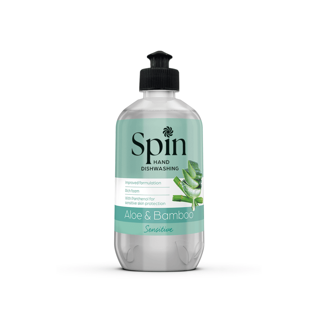 Spin Tečni deterdžent za sudove Aloe&Bamboo, 500ml