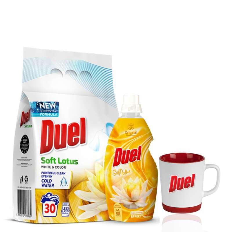 Duel Set za pranje veša Soft Lotus, 2 proizvoda + Šolja za kafu