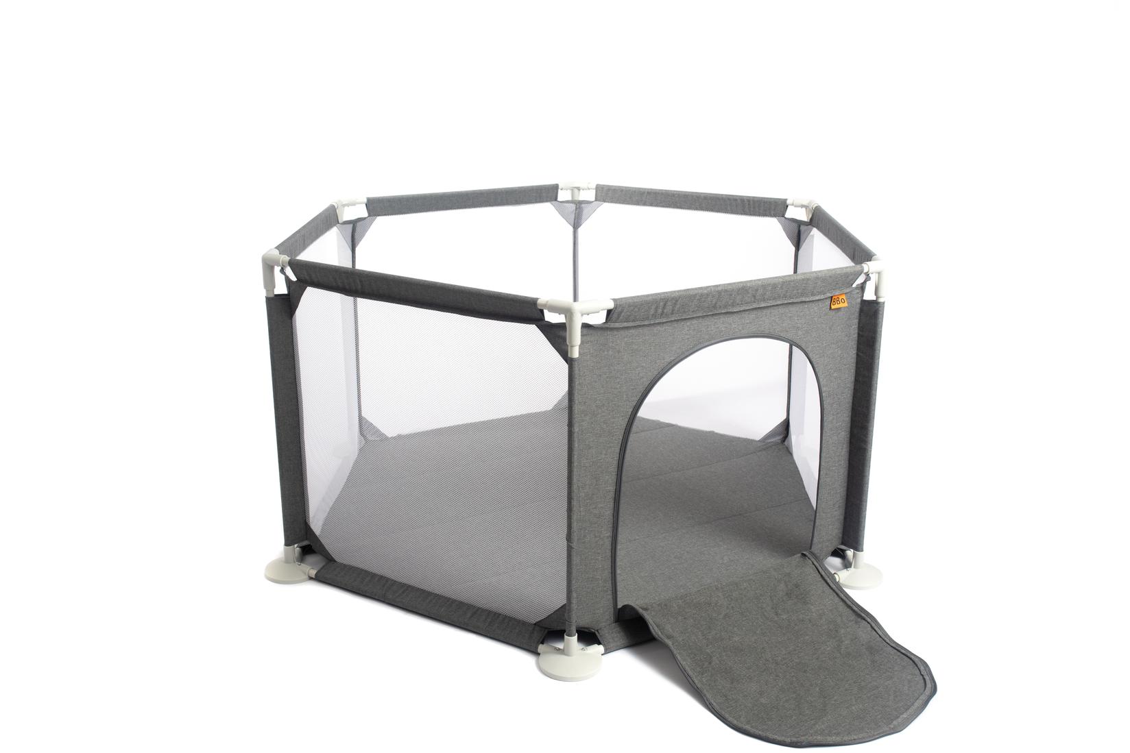 BBO Ogradica za decu FunZone, Šestougaona, Siva