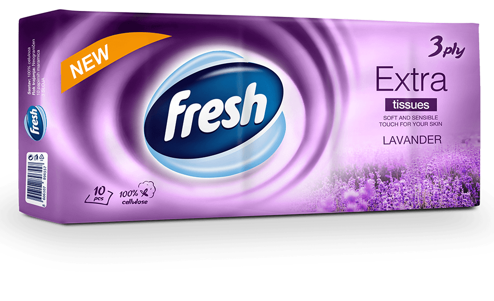 FRESH Papirne maramice EXTRA LAVANDA, 10 komada