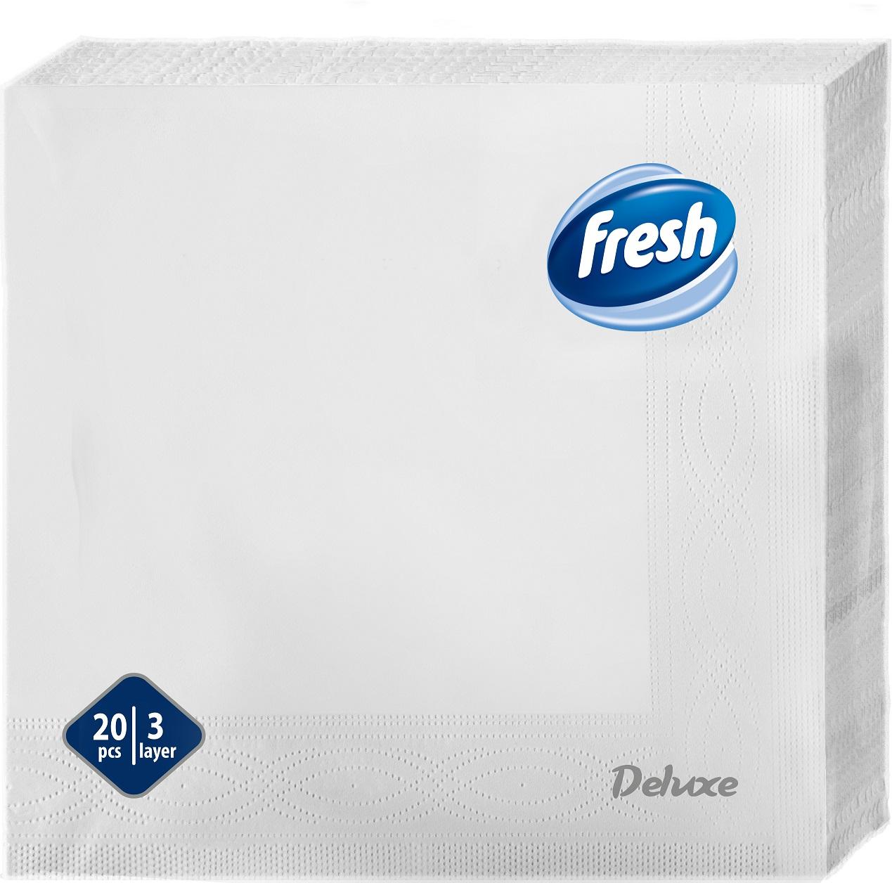 FRESH Salvete troslojne, 33x33, 20 komada, Bele