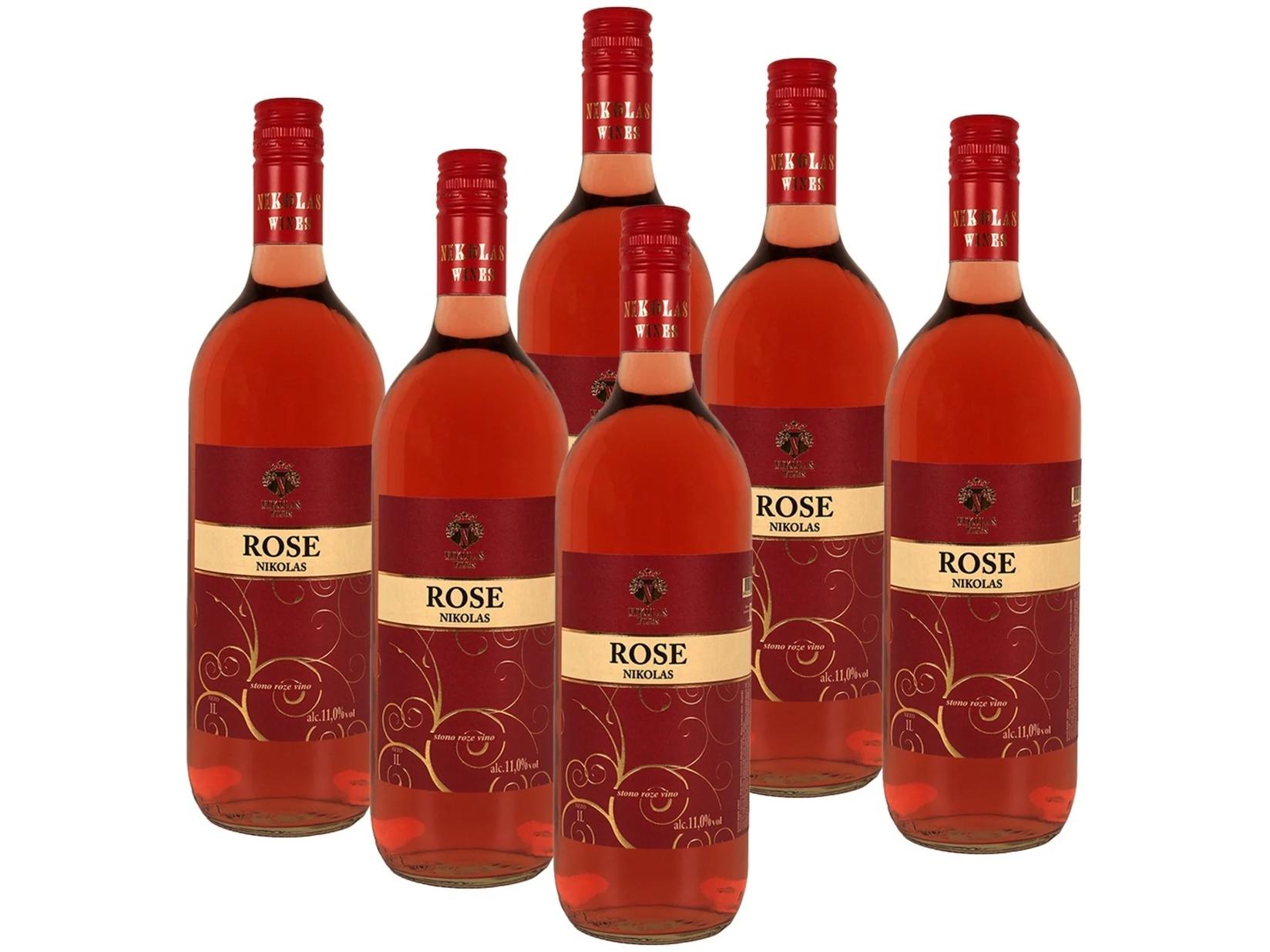Vino Rose 1l STAKLO, 6 komada