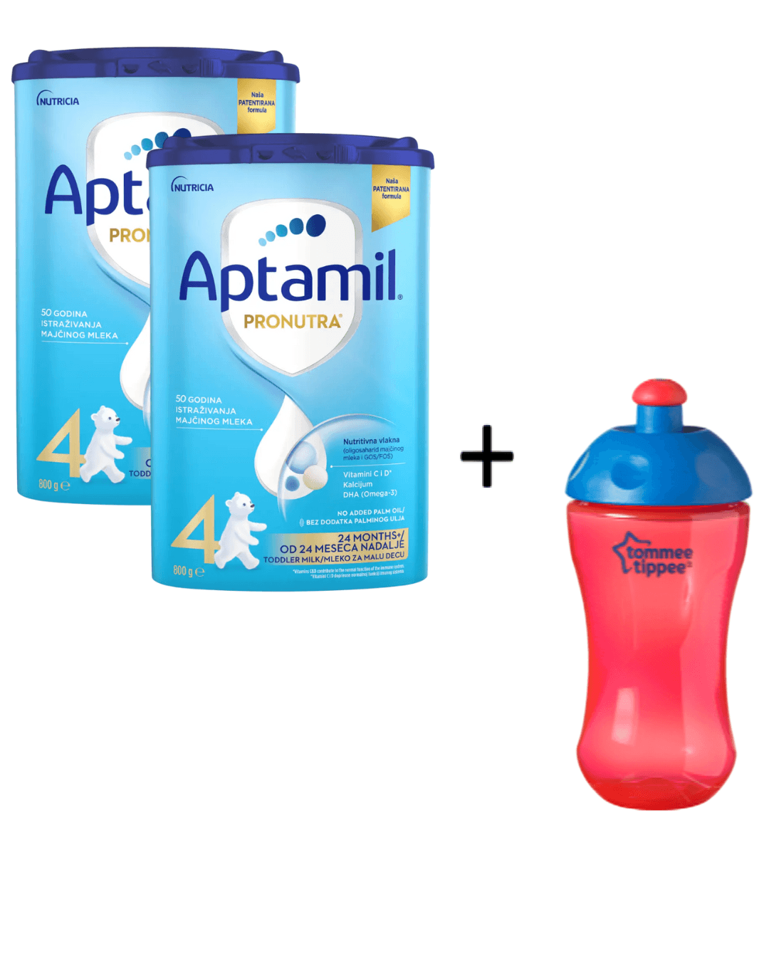 Aptamil Dohrana za bebe 4, POF, 800 g + Flašica