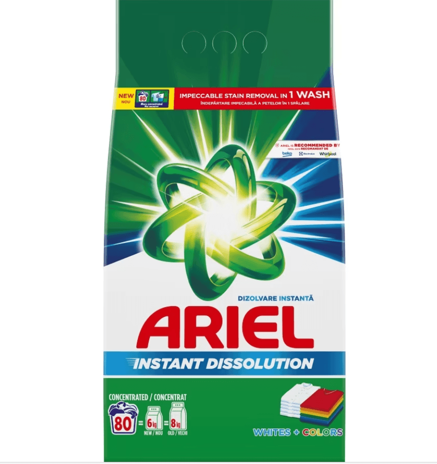 Selected image for Ariel Whites&Colors Prašak za pranje veša, 80 pranja