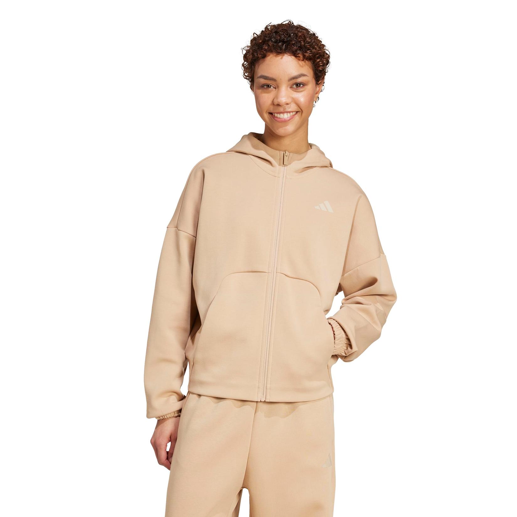 Adidas Ženski duks W Fi Sl Fz Hd JX0440, Bež