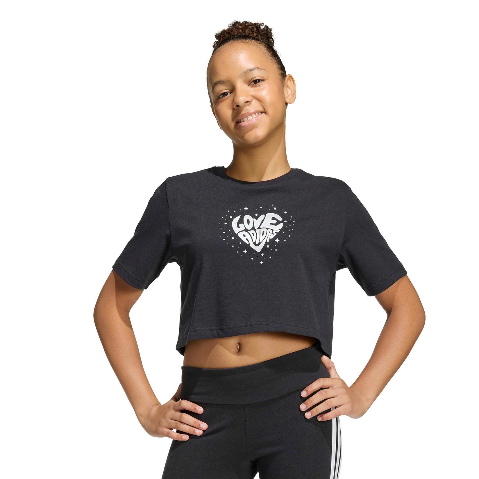 Adidas Majica za devojčice Jg Glam T KG9226, Kratki rukav, Crna