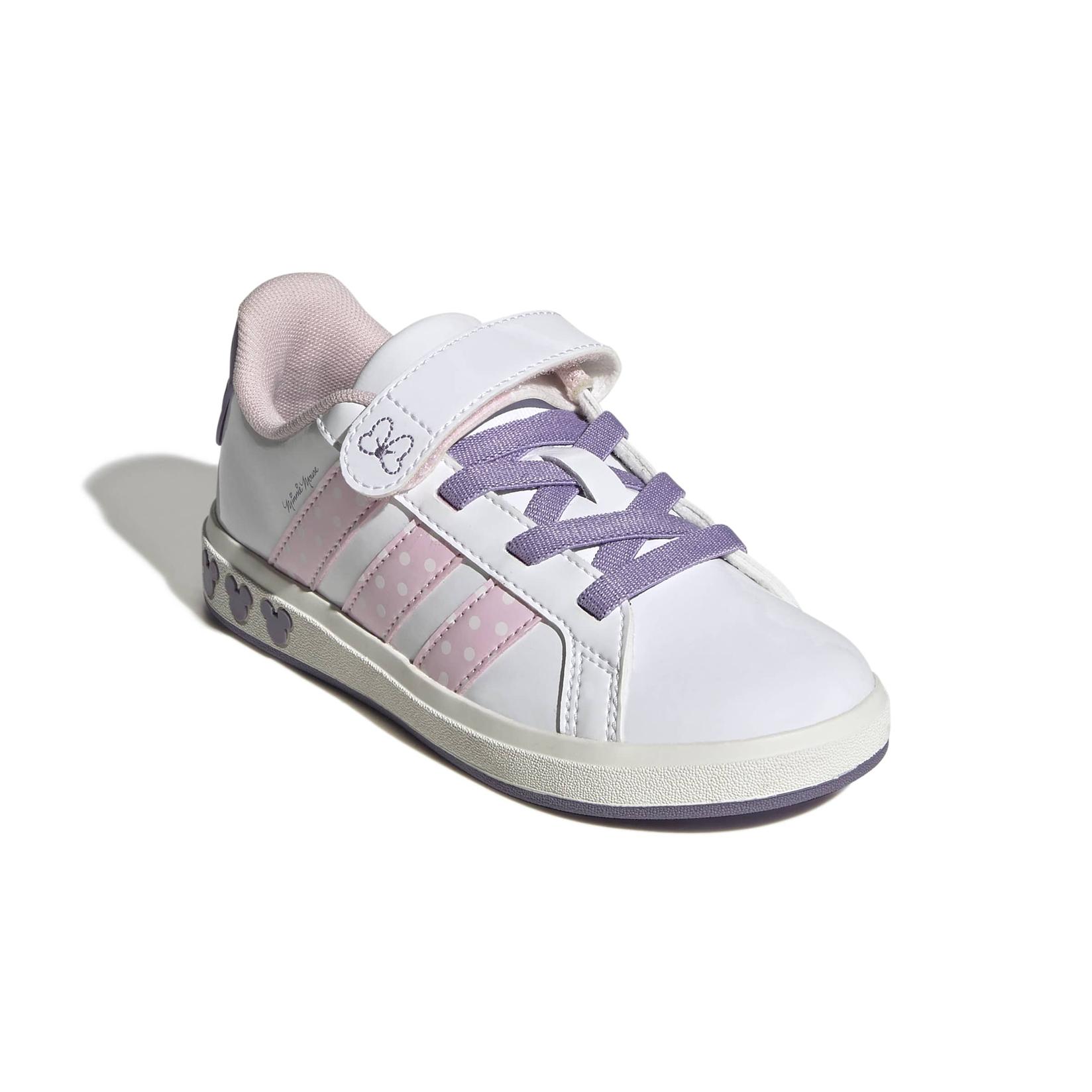 Adidas Patike za devojčice Grand Court Minnie El K, KI9189, Bele