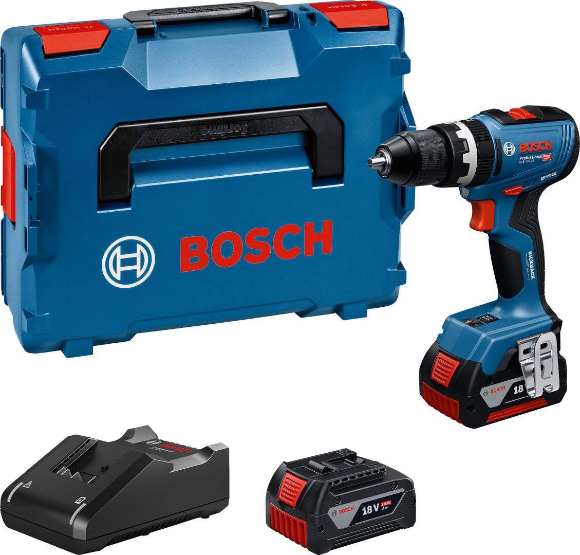 Bosch Akumulatorska vibraciona bušilica - odvrtač GSB 18V-65, 18V, 2x5,0Ah + L-BOXX 136 06019N3303