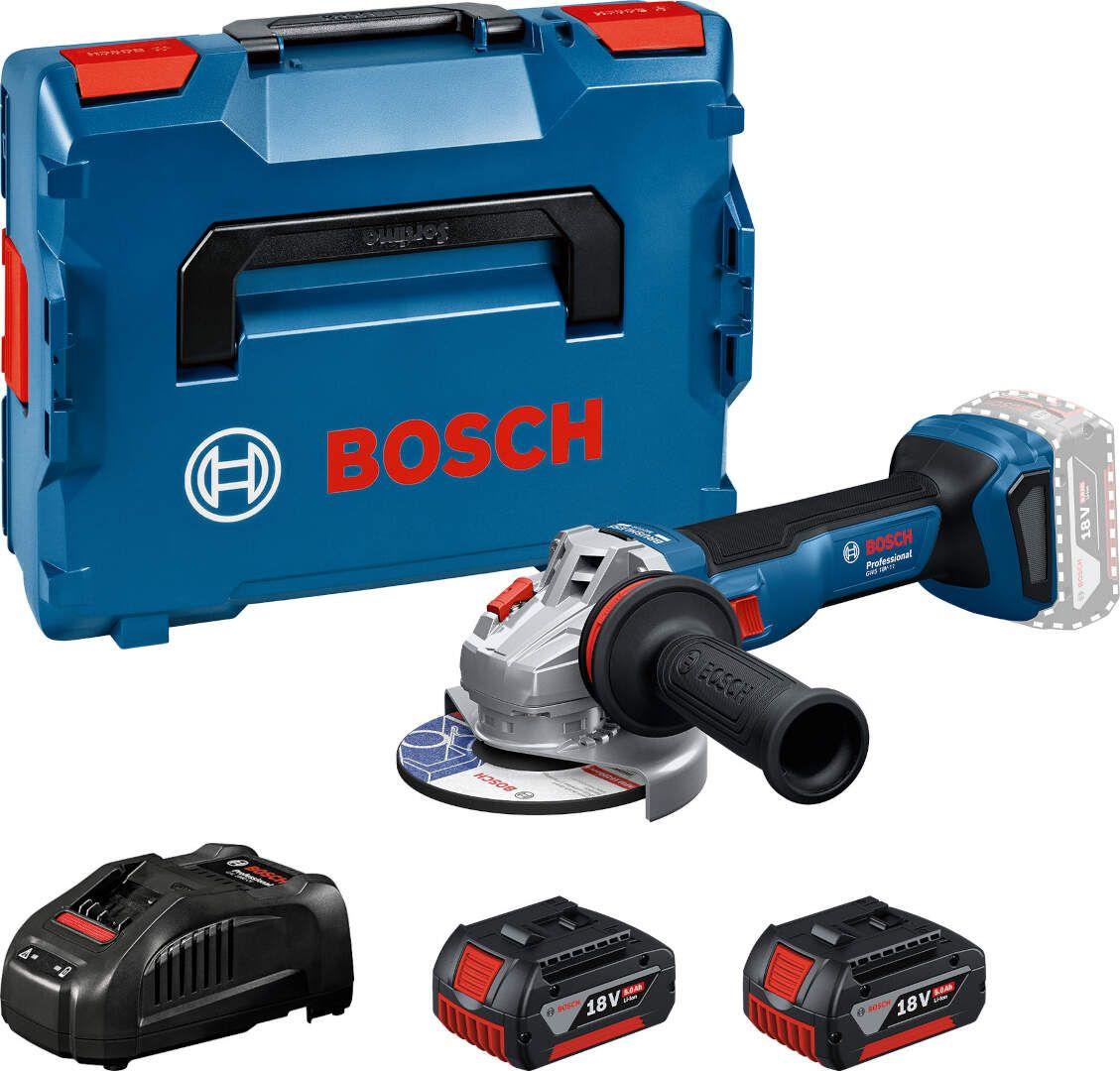 Bosch Akumulatorska ugaona brusilica GWS 18V-11 S, 125 mm, 2x5,0Ah + punjač + L-BOXX 136 06019N4002