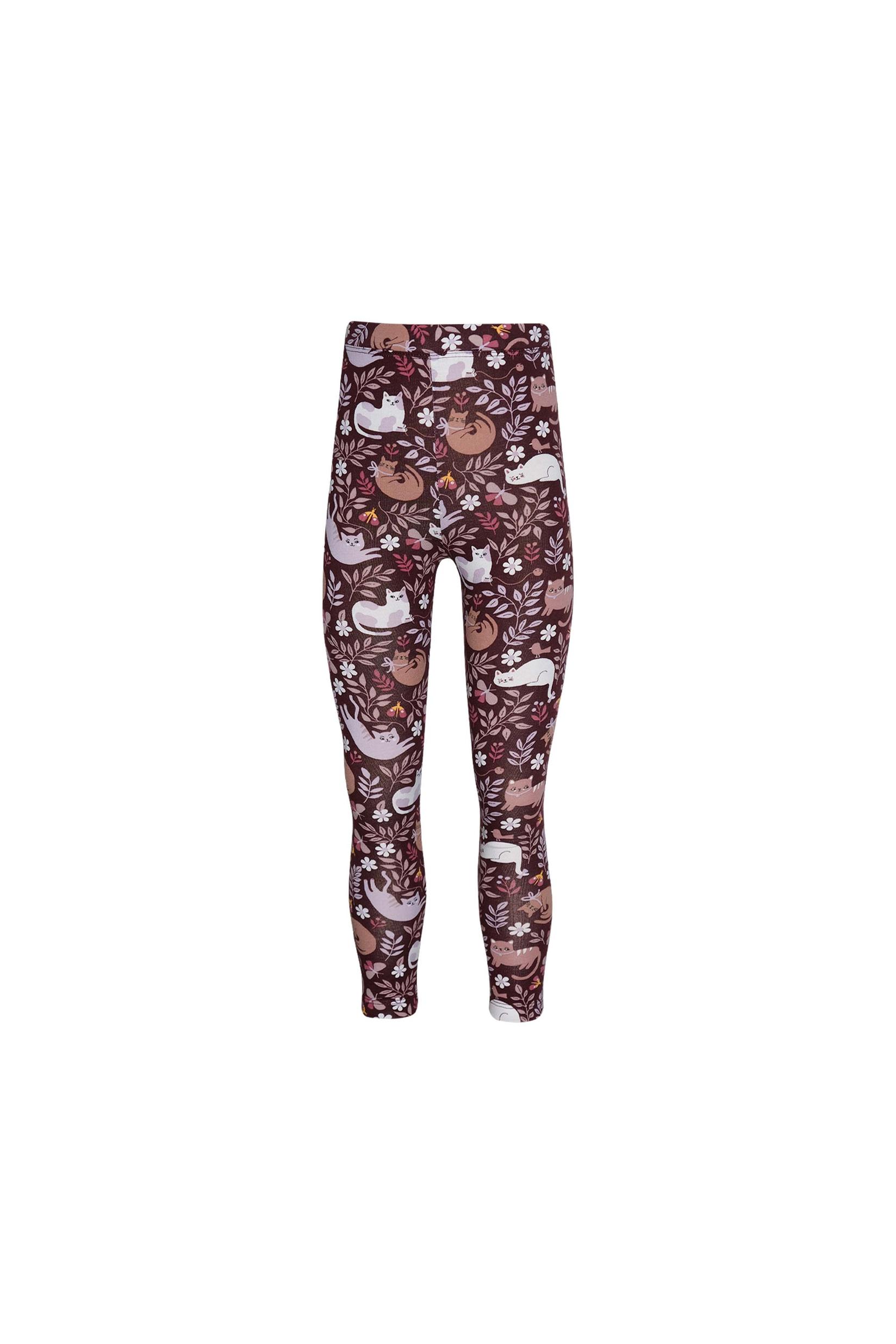 Lovetti Helanke za devojčice Lazy Cat, Bordo