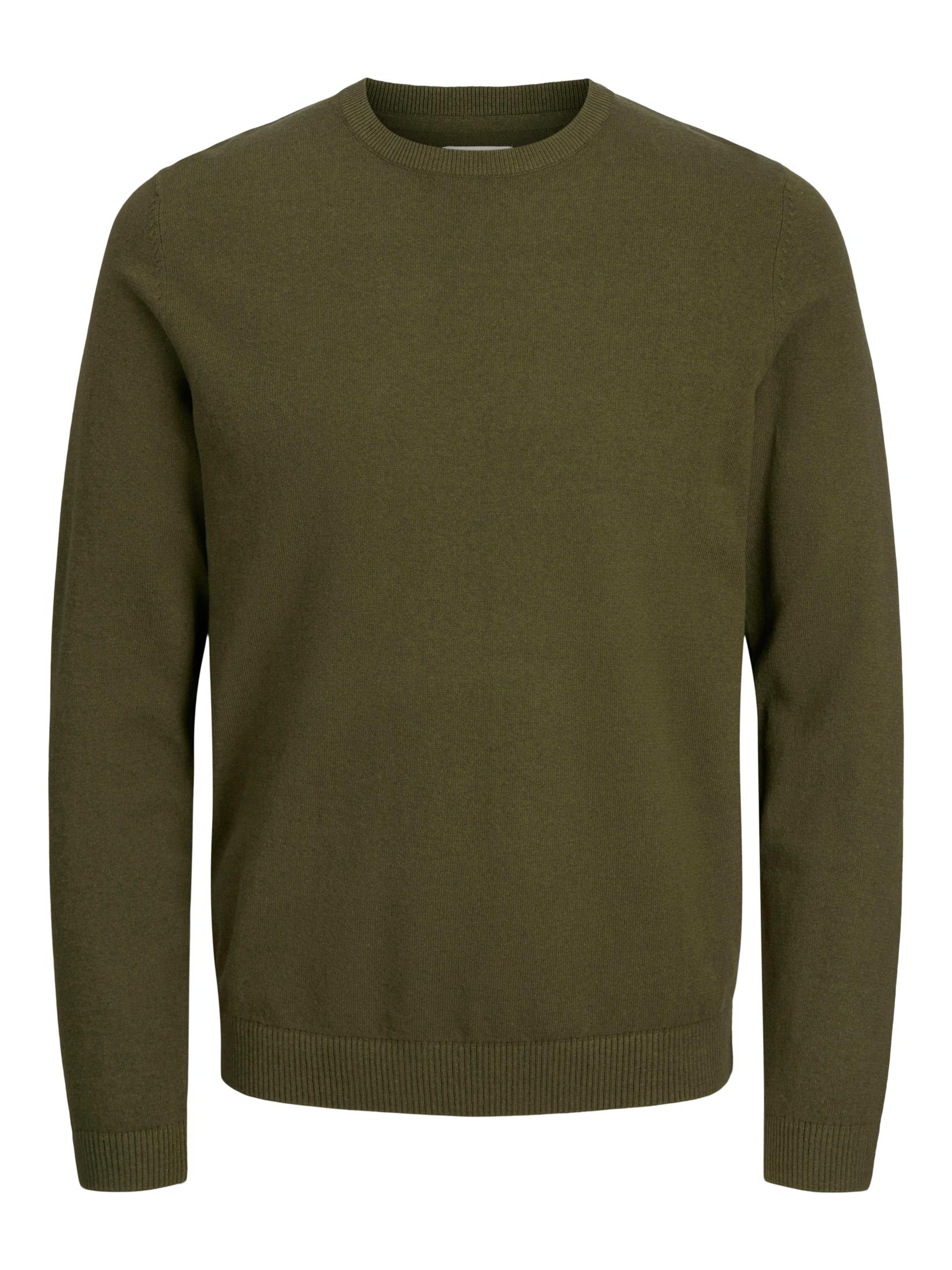 JJ REBEL Muški džemper 12263734, Maslinasti