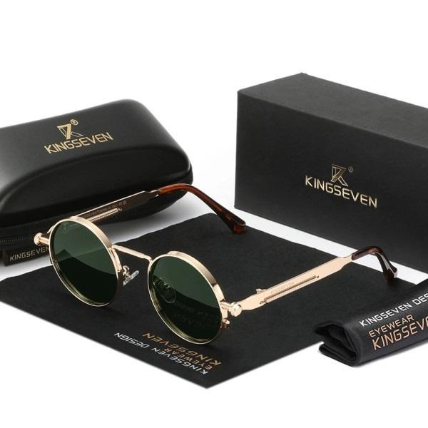 Kingseven Naočare za sunce N7579, Zlatno-zelene