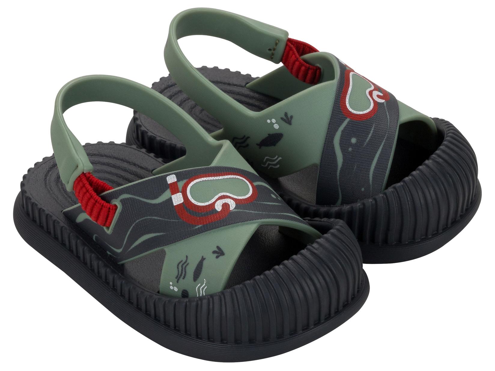 Ipanema Sandale za dečake 83661-BD300, Fun Sea Baby, Maslinasto-crne