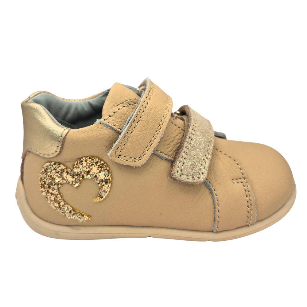 Pollino Patike za devojčice 4201 BEIGE, Bež-zlatne
