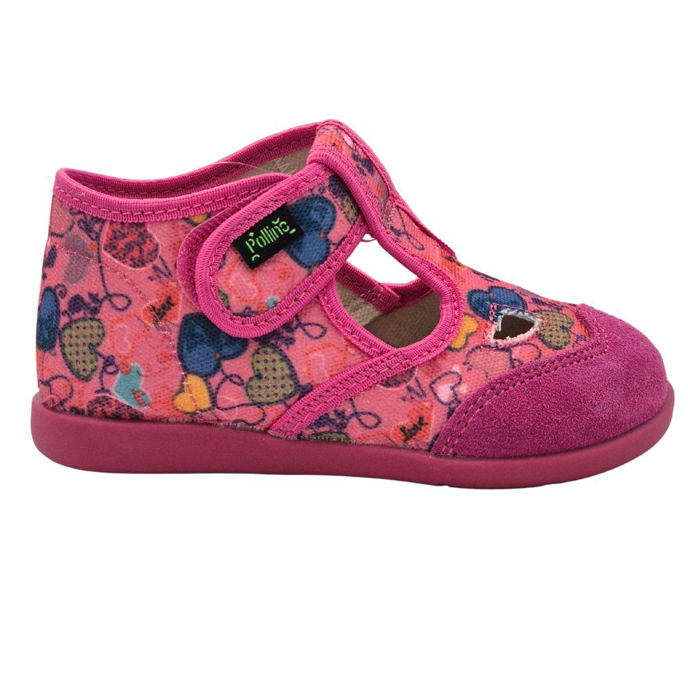 Pollino Patofne za devojčice PR835 ROSA HEARTS, Roze