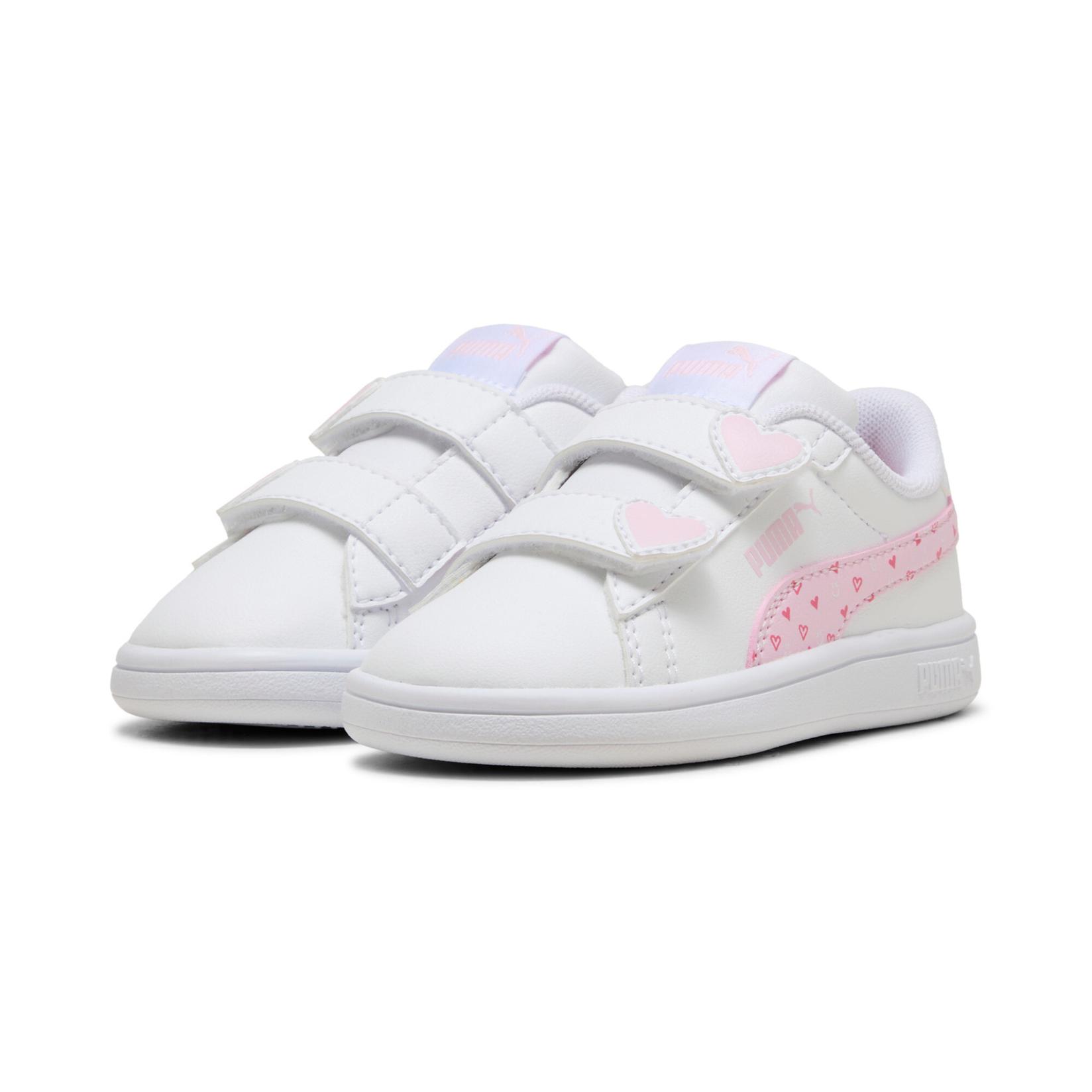 Puma Patike za devojčice Smash 3.0 Hearty V Inf, 405639-01, Belo-roze