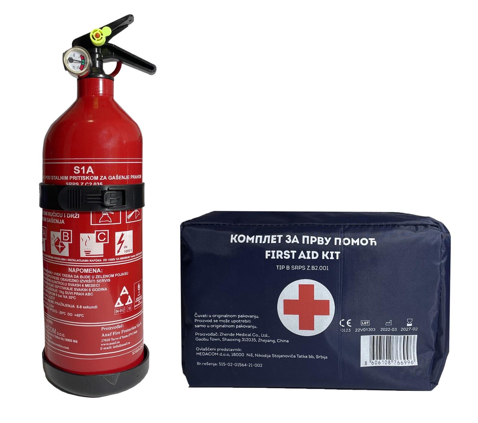 Set PP Aparat 1kg i Komplet Prve Pomoći