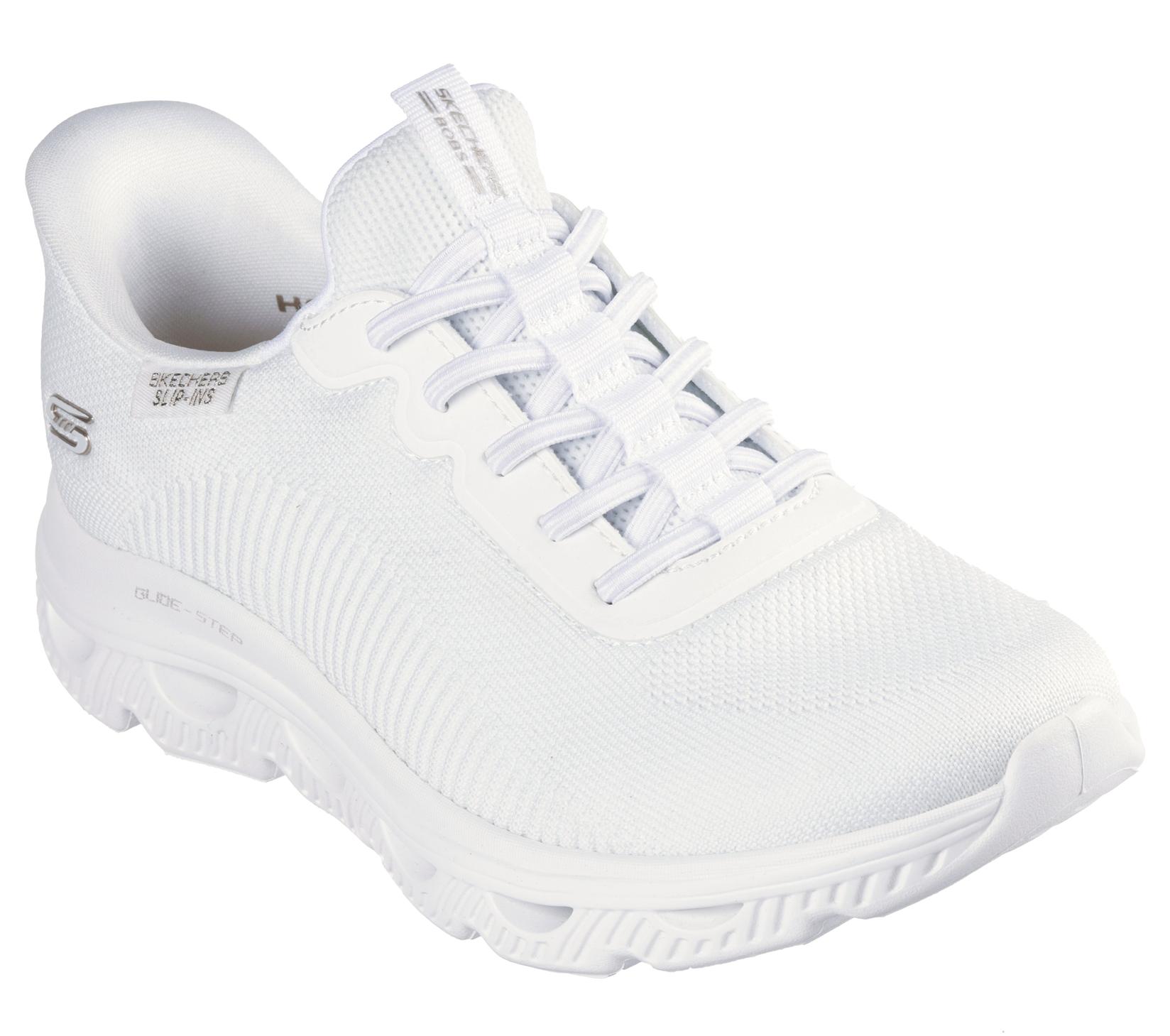Skechers Ženske patike Bobs Arc Waves, 117629-W, Bele