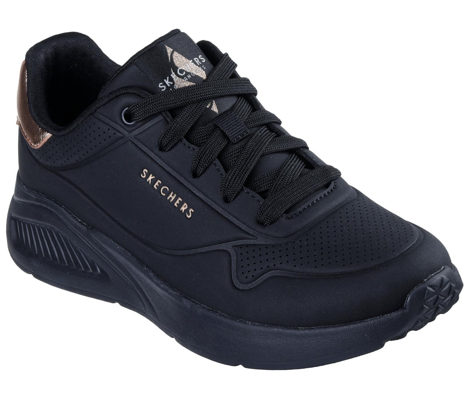 Skechers Ženske patike Uno Lite - Shimmer Along, 177291-BBK, Crne