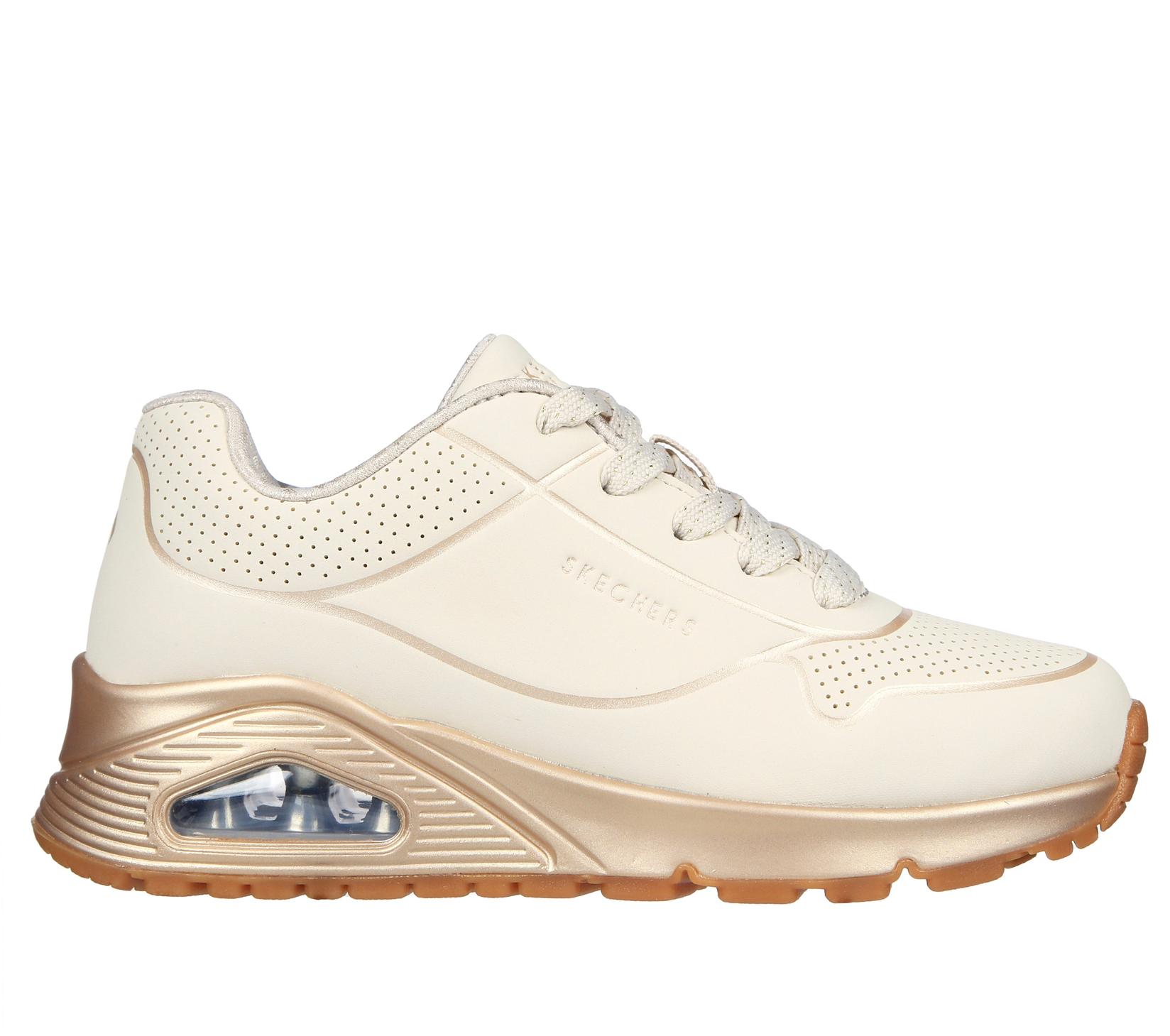 Skechers Patike za devojčice Uno Gen1-Cool Heels, 310538L-NAT, Bež-zlatne