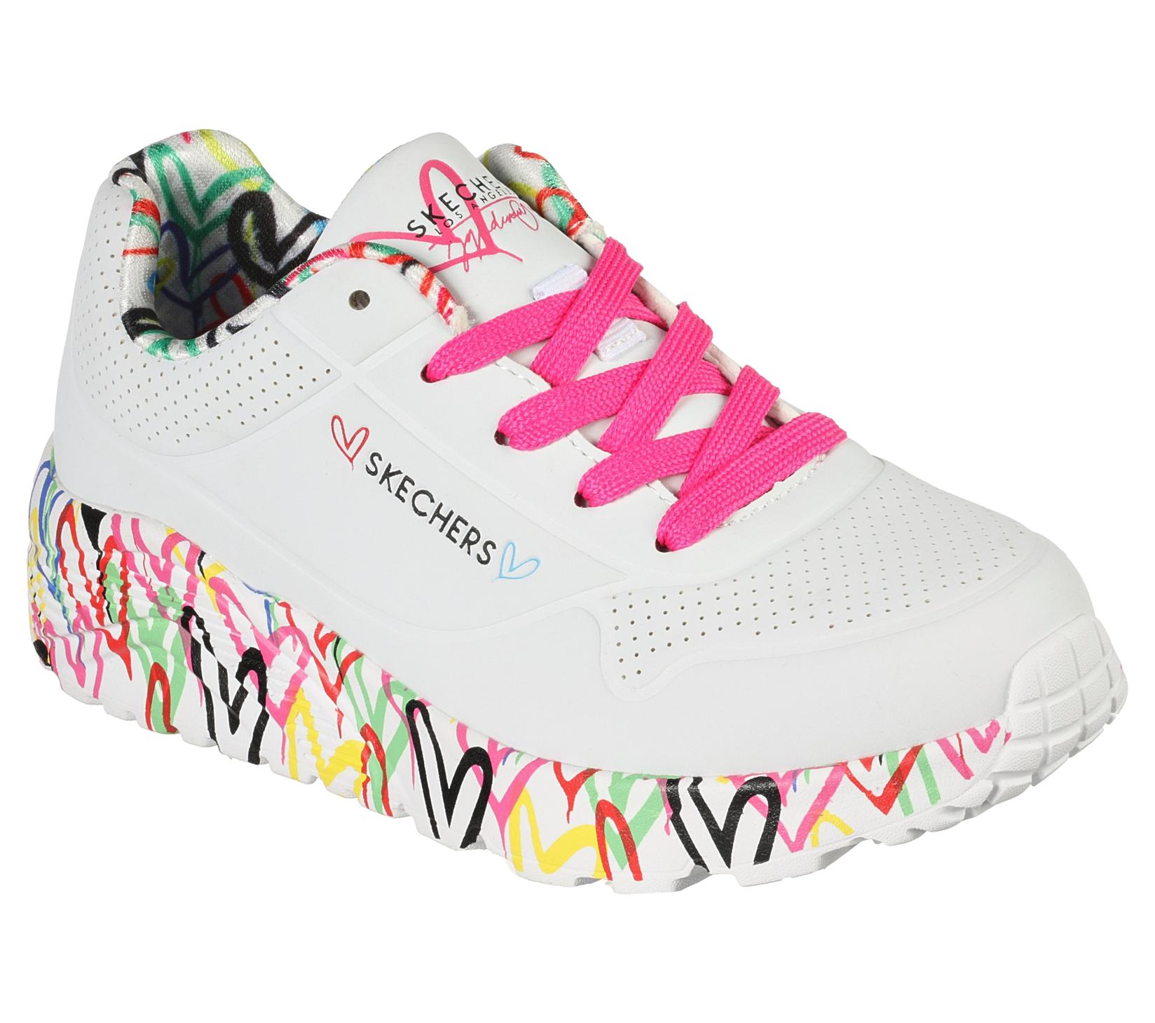 Skechers Patike za devojčice Uno Lite, 314976L-WMLT, Bele