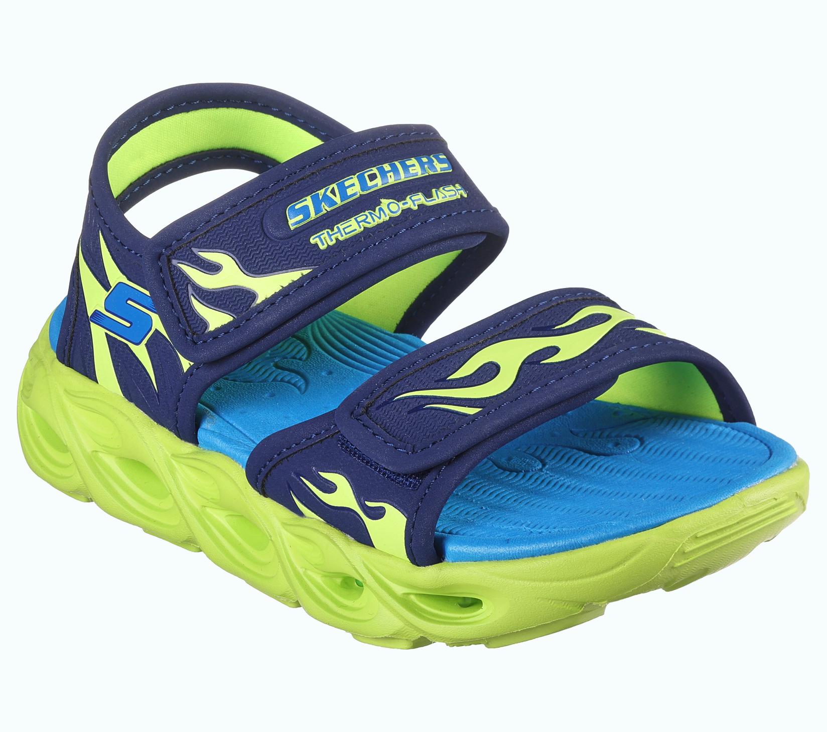 Skechers Sandale za dečake Thermo-Splash - Heat Tide, 400102L-NVLM, Teget-zelene