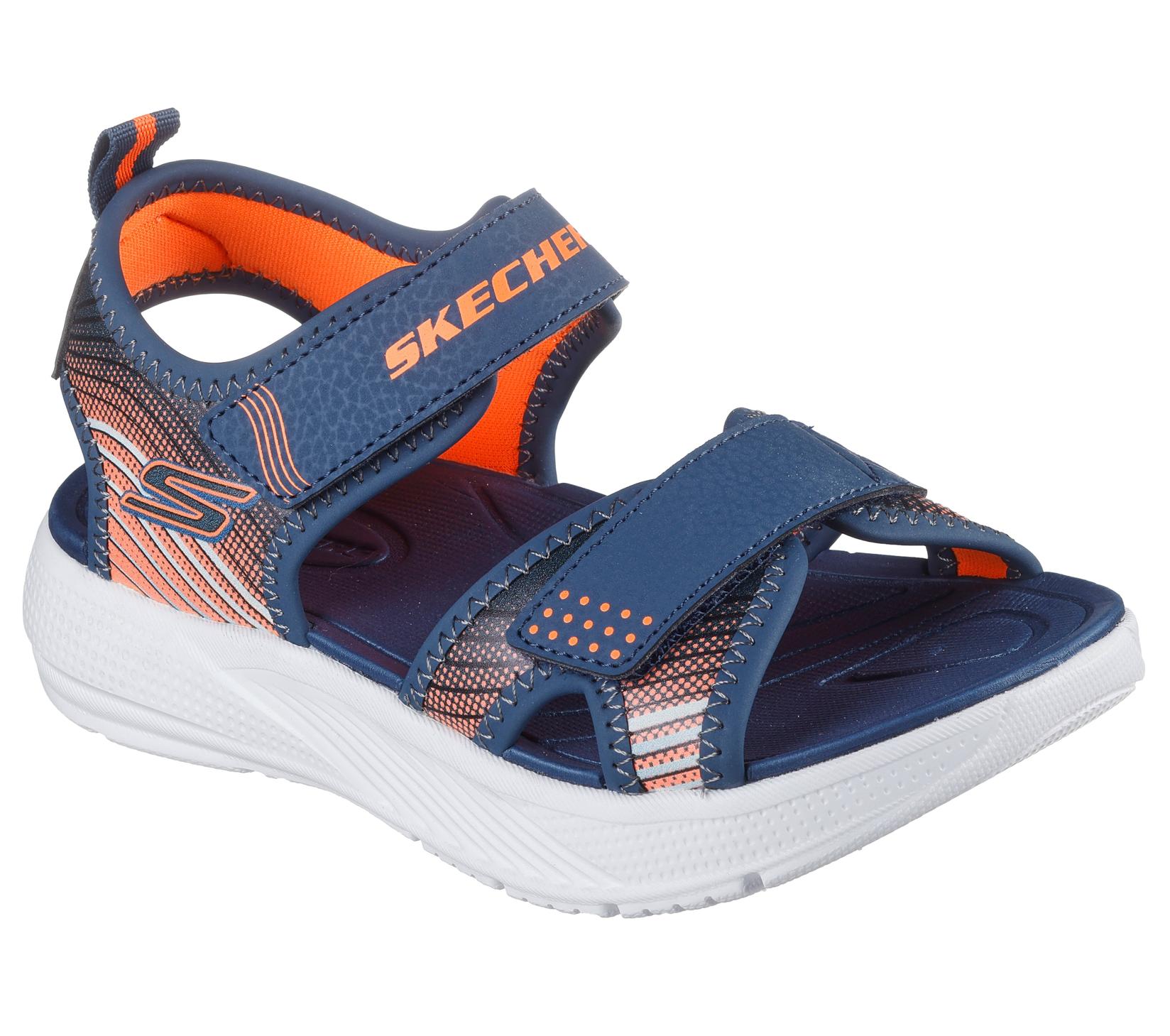 Skechers Sandale za dečake Microspec-Splash, 407034L-NVOR, Tamnoplave