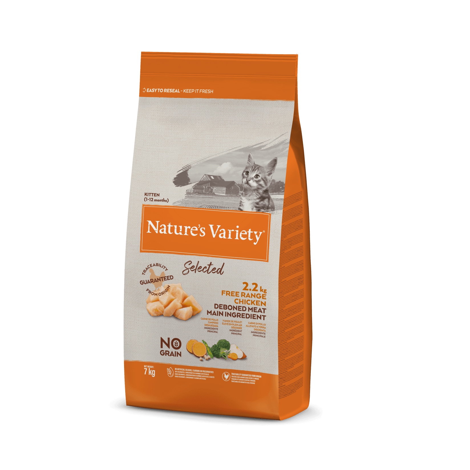 Selected image for NATURE'S VARIETY Suva hrana sa ukusom piletine za mačiće Selected 7kg