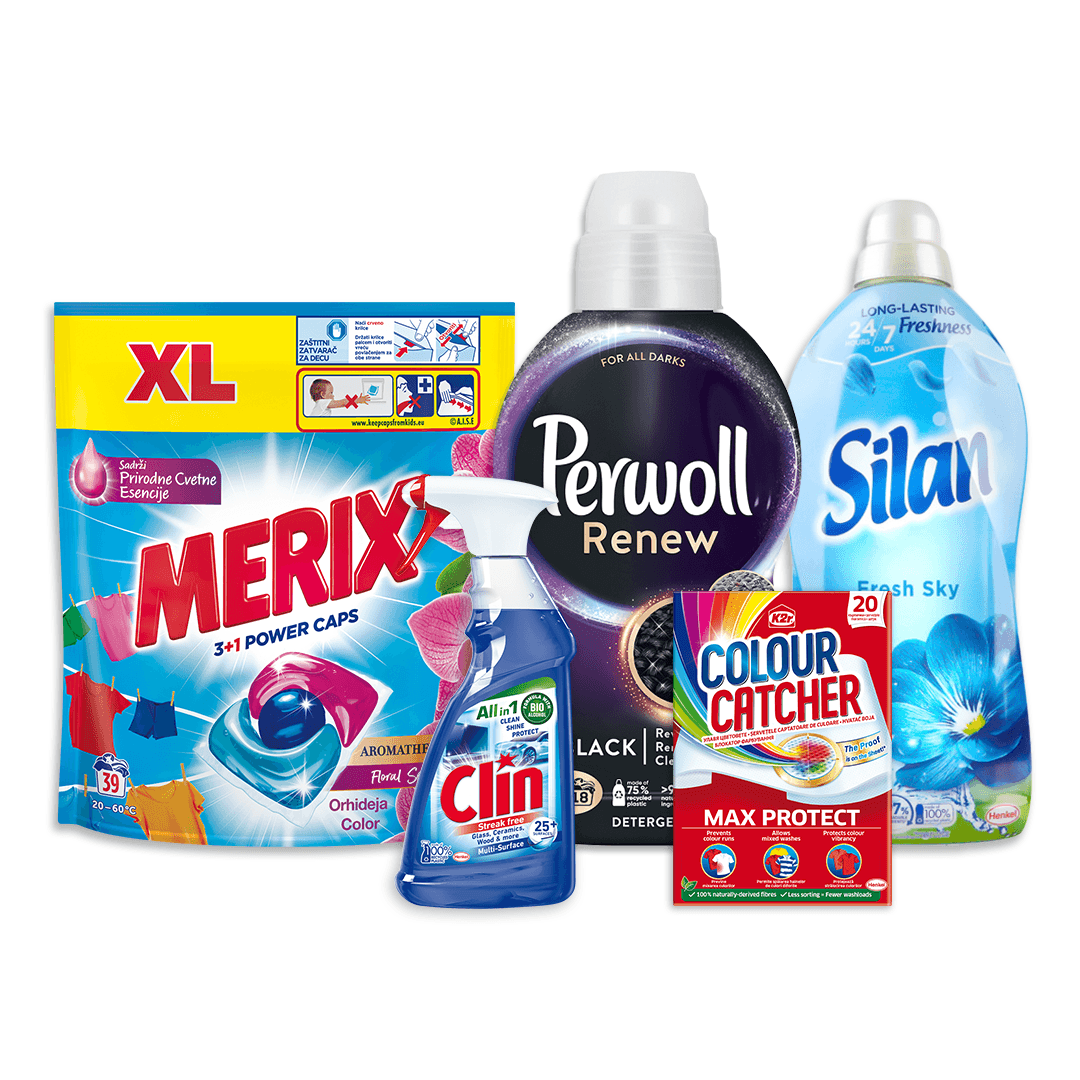Selected image for Henkel paket za pranje veša + Clin sredstvo za čišćenje stakla